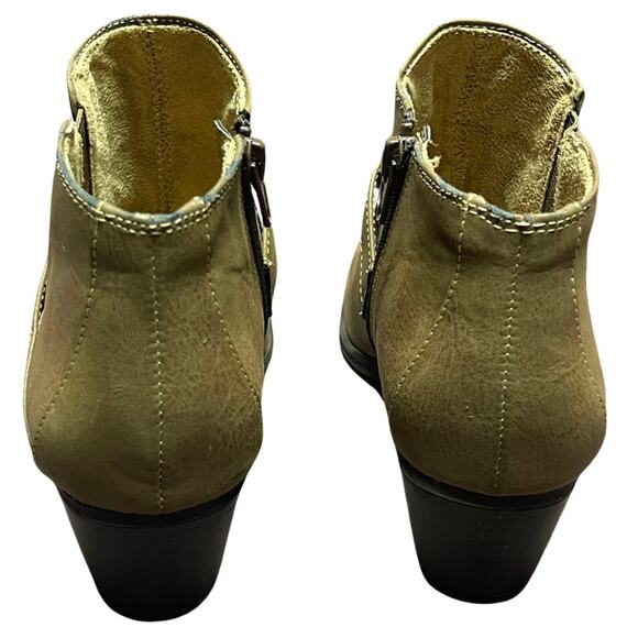 Naturalizer boots ankle booties low heel tan comfortable casual buckle size 8 - Picture 4 of 8